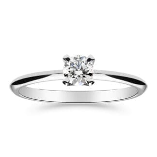Silván Solitaire timanttisormus 0,30ct, valkokultaa, vihkisormukset