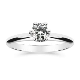 Silván Solitaire timanttisormus 0,40ct, valkokultaa, vihkisormukset
