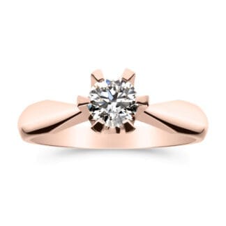 Silván Solitaire timanttisormus 0,50ct, rosekultaa, vihkisormukset