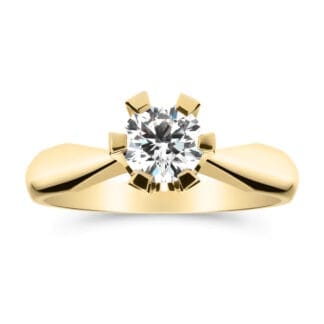 Silván Solitaire timanttisormus 0,70ct, keltakultaa, vihkisormukset