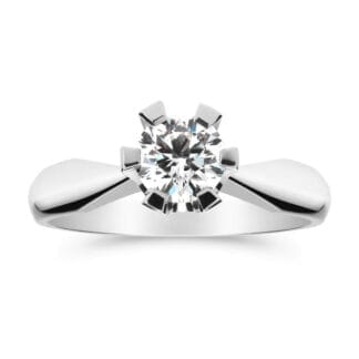 Silván Solitaire timanttisormus 0,70ct, valkokultaa, vihkisormukset