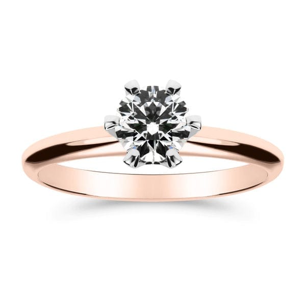 Silván Solitaire timanttisormus 0,70ct, valko- ja rosekultaa, vihkisormukset