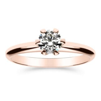 Silván Solitaire timanttisormus 0,50ct, rosekultaa, vihkisormukset