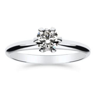 Silván Solitaire timanttisormus 0,50ct, valkokultaa, vihkisormukset