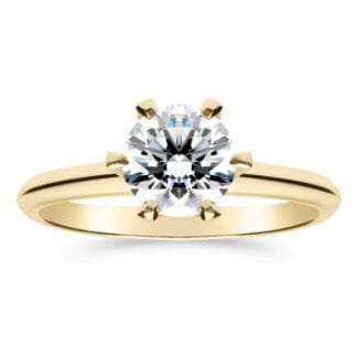 Silván Solitaire timanttisormus 1,00ct, keltakultaa, vihkisormukset