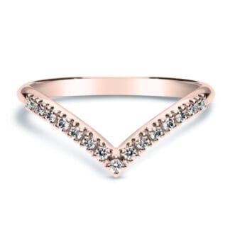 Silván Syleilijä sivusormus timanteilla 0,15ct, rosekultaa, vihkisormukset