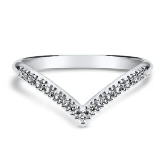 Silván Syleilijä sivusormus timanteilla 0,15ct, valkokultaa, vihkisormukset