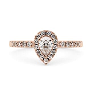 Silván Rosalie timanttisormus 0,39ct, rosekultaa, vihkisormukset