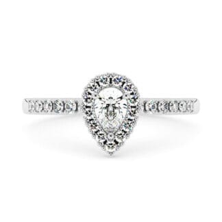 Silván Rosalie timanttisormus 0,39ct, valkokultaa, vihkisormukset