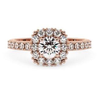 Silván Rosalie halosormus 0,84ct, rosekultaa, vihkisormukset