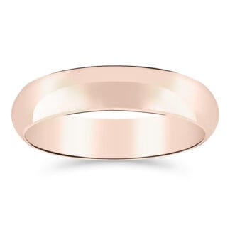 Silván kihlasormus 5mm puolipyöreä, rosekultaa, kihlasormukset