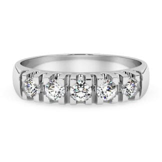 Silván Majlis timanttisormus 0,25ct, valkokultaa, vihkisormukset