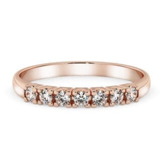 Silván Majlis timanttisormus 0,14ct, rosekultaa, vihkisormukset