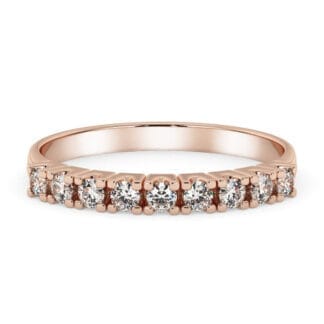 Silván Majlis timanttisormus 0,18ct, rosekultaa, vihkisormukset