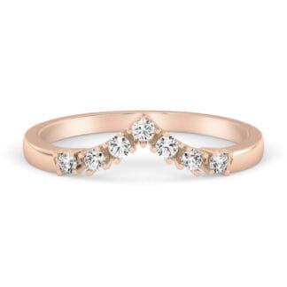 Silván Syleilijä sivusormus timanteilla 0,14ct, rosekultaa, vihkisormukset