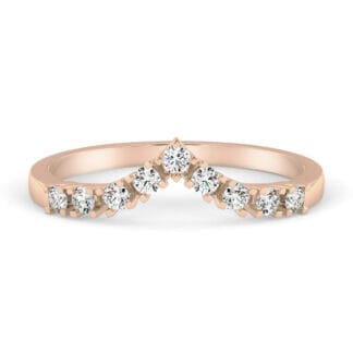 Silván Syleilijä sivusormus timanteilla 0,18ct, rosekultaa, vihkisormukset