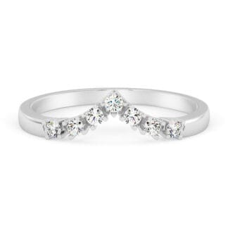 Silván Syleilijä sivusormus timanteilla 0,14ct, valkokultaa, vihkisormukset