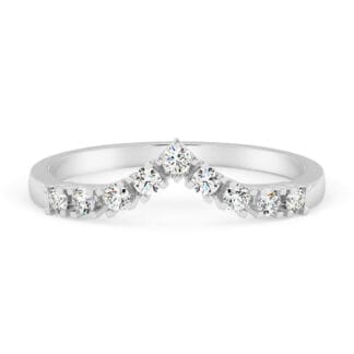 Silván Syleilijä sivusormus timanteilla 0,18ct, valkokultaa, vihkisormukset