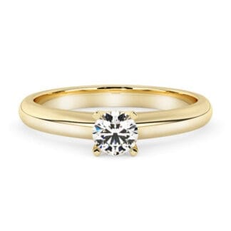 Silván Solitaire timanttisormus 0,30ct, keltakultaa, vihkisormukset