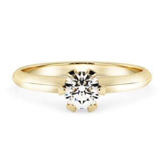 Silván Solitaire timanttisormus 0,30ct, keltakultaa, vihkisormukset
