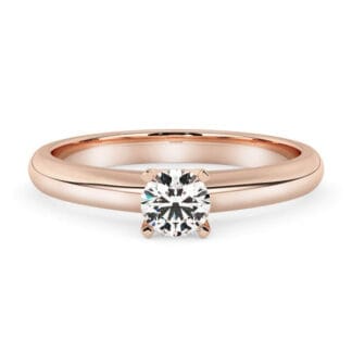 Silván Solitaire timanttisormus 0,30ct, rosekultaa, vihkisormukset