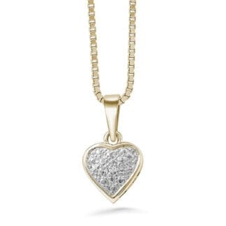 Silván Henrietta timanttiriipus 0,01ct, keltakultaa, timanttikorut