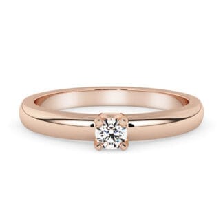 Silván Marie timanttisormus 0,05ct, rosekultaa, vihkisormukset