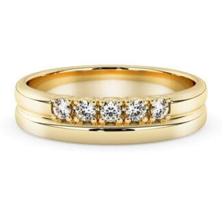 Silván Daria timanttisormus 0,05ct, keltakultaa, vihkisormukset