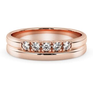 Silván Daria timanttisormus 0,05ct, rosekultaa, vihkisormukset