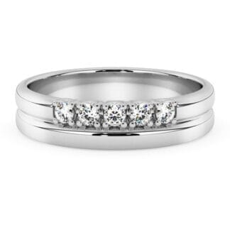 Silván Daria timanttisormus 0,05ct, valkokultaa, vihkisormukset