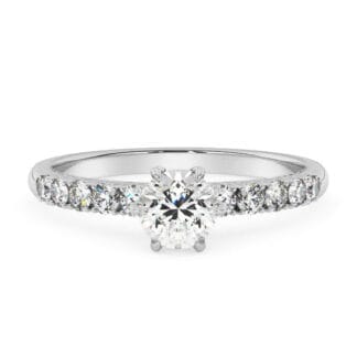 Silván Charlotte timanttisormus 0,70ct, valkokultaa, vihkisormukset