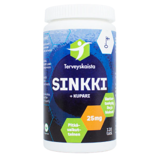 Terveyskaista Sinkki+Kupari pitkävaikutteinen 120 tabl