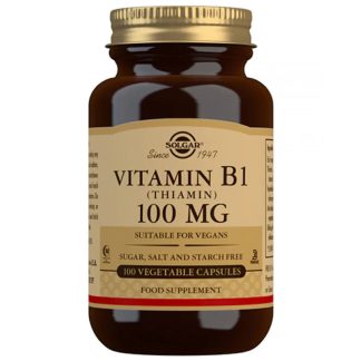 Solgar B1-vitamiini 100 mg (Tiamiini) 100 kaps 100 kaps