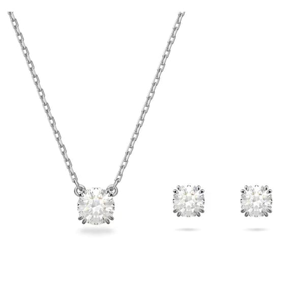 Swarovski Constella riipus ja korvakorut, vaalea metalli kirkkaat kristallit 5647663