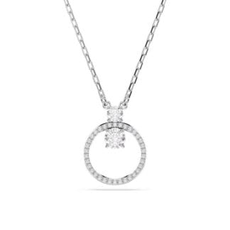 Swarovski Constella riipus, vaalea metalli ja kirkkaat kristallit 5692261