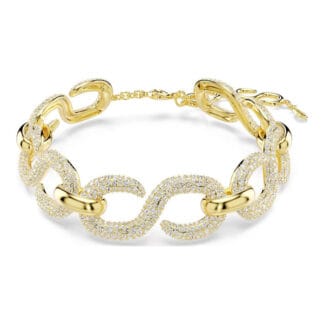 Swarovski Dextera Choker kaulakoru, keltakullattu ja kirkkaat kristallit, 5741788