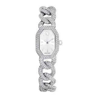 Swarovski Dextera chain rannekello, hopeanväri ja kirkkaat kristallit, 5668899