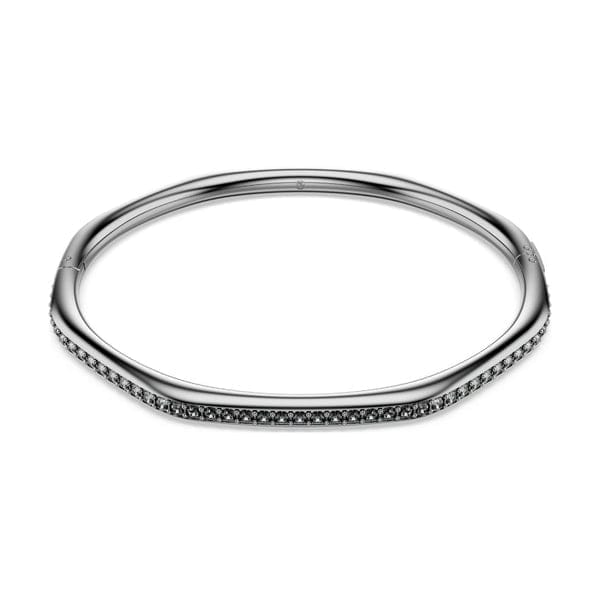 Swarovski Dextera rannerengas, tumma metalli ja harmaat kristallit
