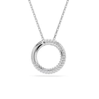 Swarovski Dextera riipus, vaalea metalli ja kirkkaat kristallit 5692737
