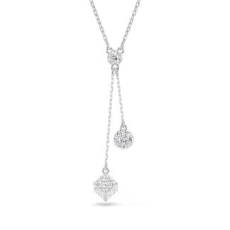 Swarovski Dextera riipus, vaalea metalli ja kirkkaat kristallit 5693207