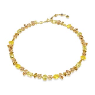 Swarovski Gema kaulakoru, keltakullattu ja värikkäät kristallit, 5718071