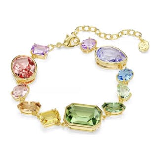 Swarovski Gema rannekoru, keltakullattu ja eriväriset kristallit, 5737453