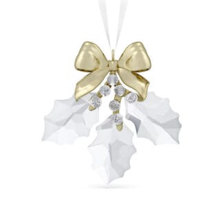 Swarovski Holiday Magic Holly Leaves Ornament, joulukoriste