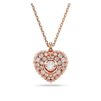 Swarovski Hyperbola Heart riipus, ruusukullanväri ja kirkkaat kristallit, 5680402
