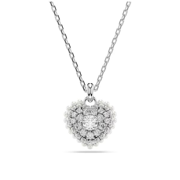 Swarovski Hyperbola Heart riipus, vaalea metalli ja kirkkaat kristallit, 5684386
