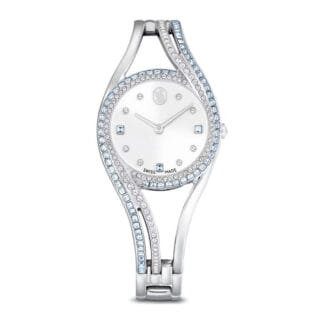 Swarovski Hyperbola bangle rannekello, hopeanväri ja siniset kristallit, 5715463