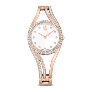 Swarovski Hyperbola bangle rannekello, ruusukullanväri ja kirkkaat kristallit, 5715465