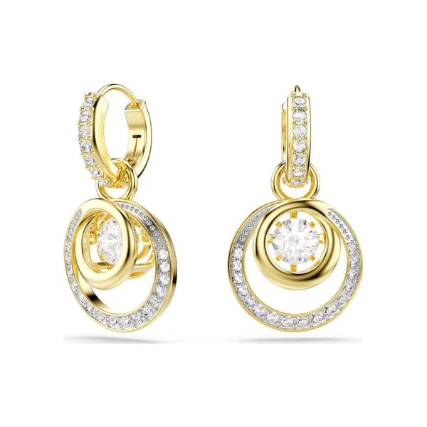 Swarovski Hyperbola korvakorut, keltakullattu ja kirkkaat zirkonit kristallit, 5738249