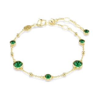Swarovski Imber rannekoru, keltakullanväri ja vihreät kristallit, 5730676