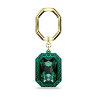 Swarovski Infinity avaimenperä, keltakullattu, vihreät kristallit 5666643